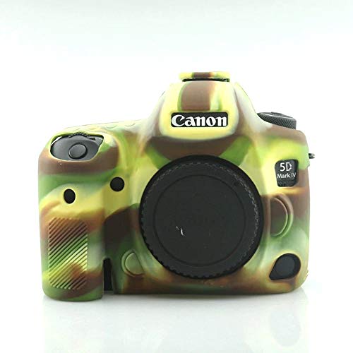 Image of 5D Mark IV Camera Case, Professional Silicone Rubber Camera Case Cover Detachable Protective Compatible with Canon 5D Mark IV - Military Green