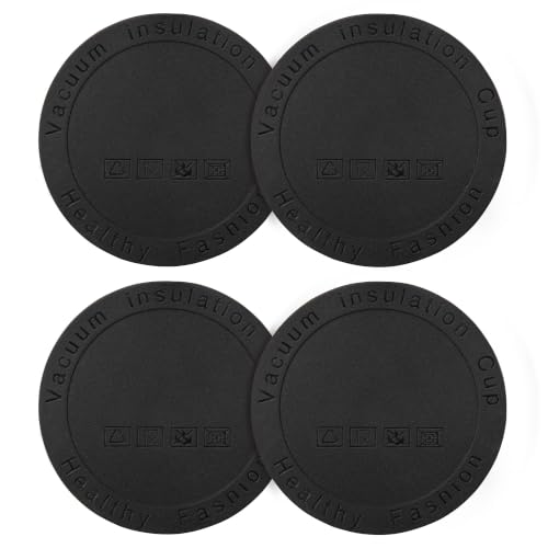 Image of Silicone Bottom Protector for Mugs with a Bottom Diameter of 3.22 inch 82 mm | 4 Pack Anti-Slip Rubber Pad, Scratch & Noise Reducing, Rubber Bottom Protective, BPA-Free, for Tumbler & Water Bottle