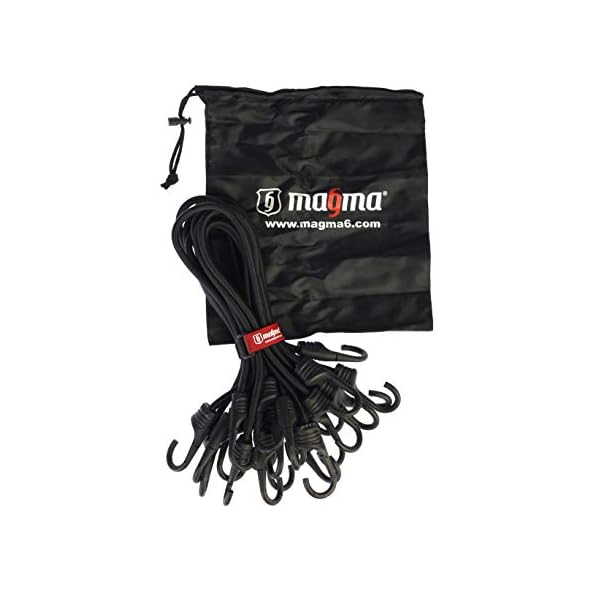 MAGMA Spanngummi 12er Set | Robuster Schnellspanner fÃ¼r Fahrrad, Auto, LKW, AnhÃ¤nger & Garten Expander zur Sicherung von Tarps, Ladung und Planen FÃ¼r Camping, MilitÃ¤r und Outdoor (75cm, Schwarz) – Bild 7