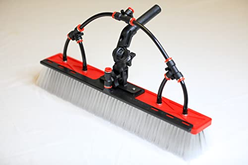 Tucker Alpha Hybrid Extra Large, Water Fed Boar And Nylon Bristle Brush With 4 Pencil Jets, For Window And Solar Panel Cleaning, By Rhg Products #TOP1