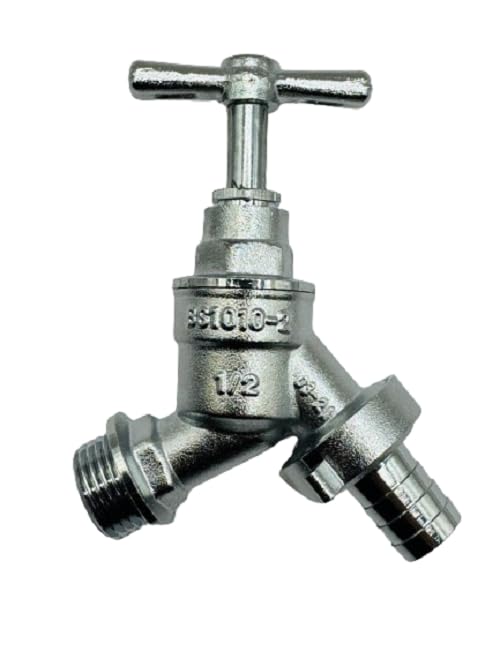 hep® Bringing your space to life 1/2" BSP Outdoor Garden Tap Bib Tap Chrome Plated WRAS Approved, Silver