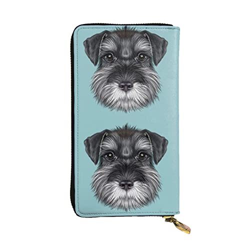 Portefeuille femme Schnauzer coupe ajustée moderne fini le désordre des 12 cartes