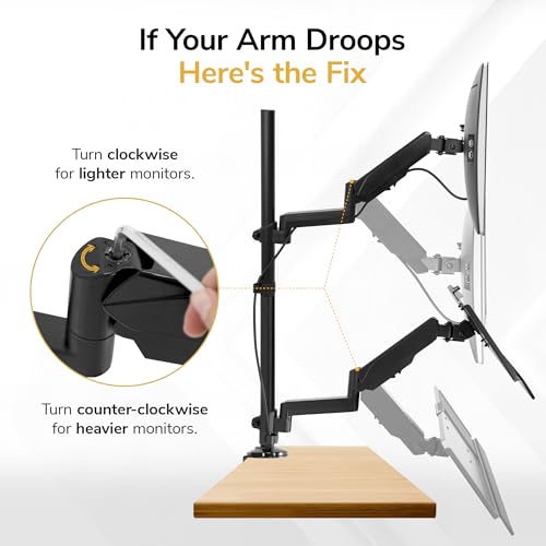 Image of Mount-It! Sit-Stand Monitor Arm Desk Mount with Keyboard Tray, Single Monitor Fits Up to 32 inch, Height Adjustable Gas Spring, Full Motion Articulating Arm, Clamp or Grommet, Black