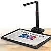 A2 Overhead Scanner 23MP,Curved Flattening,Ocr,Background Removal,Auto Deskew,Video Recording,Qr/Invoice Recognition,Book Scan,LED Light,Portable Scanner for Archiving,School & Office