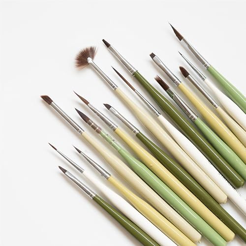 Image of Stationerie Professional Ultraminiliners Art Brushes Set with Storage Case, 15 Pieces, Mixed Sizes
