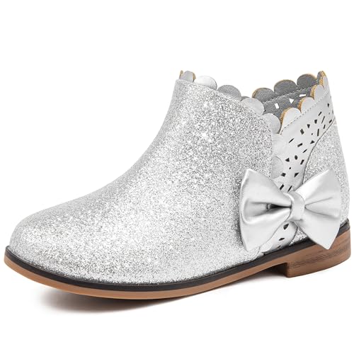 Image of Dufannie Girls Ankle Boots Girls Booties Toddler Little Big Kids Fall Boot