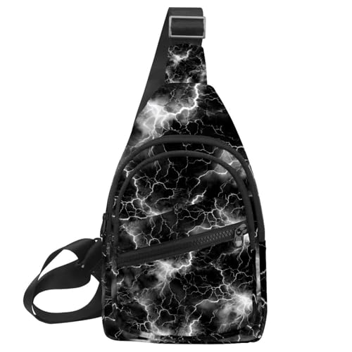 Sac à dos à bandoulière noir et réglable pour sport et voyage
