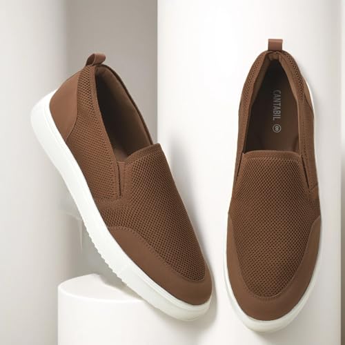 Image of Cantabil Casual Shoes for Men l Lightweight & Comfortable with Cushioned Insole Flynet Upper EVA Sole Slip On Closure (P MFTW00153E)