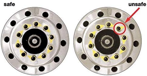 Loose Wheel Nut Torque Indicator, Red, 13/16" or 20.5MM (Bag of 100), Simplify Pre-Trip Wheel Inspections to Maximize Safety