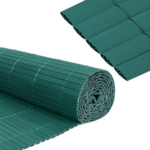 Froadp PVC Sichtschutzmatte Sichtschutzzaun Imitat Bambus mit Kabelbindern...