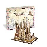 Architecture World Famous of 3D Puzzle.Build Your Own Collection of 17 Global Landmarks (Notre Dame, Colosseum) - Educational DIY Model Kit for Kids & Adults. (La Sagrada Família)