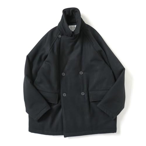 [STILL BY HAND] スティルバイハンド メンズ CO01234 - BLACK ウール／シンサレート パデッドピーコート(サイズ：48)