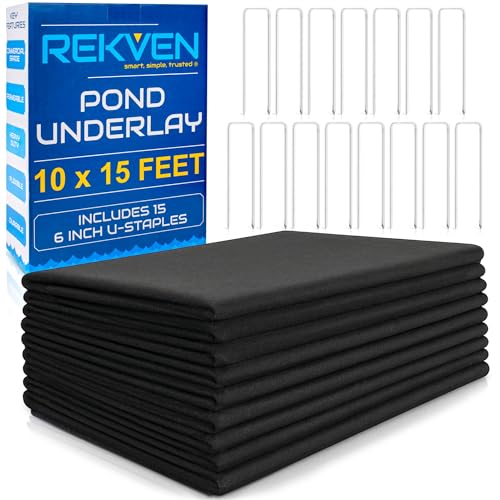 Pond Liner Underlayment with Staples 10x15 ft