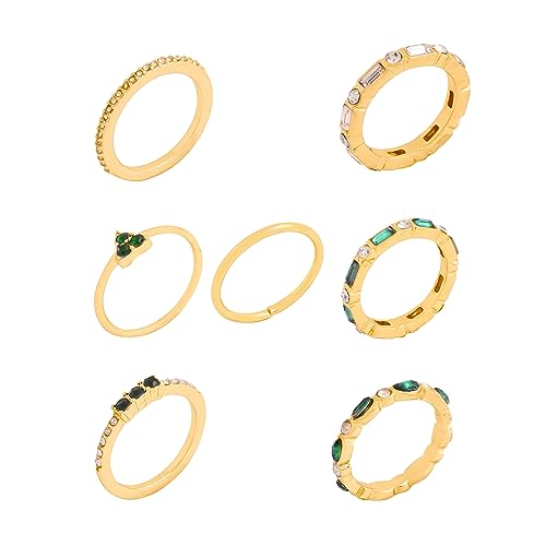 7 Pcs Knuckle Ring Set Plated Combo Birthday