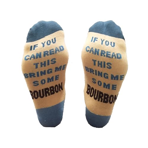If You Can Read This Bring Me Some Bourbon Men's Socks | Bourbon Gift for Men Funny Novelty Fashion Dress Socks | Unique Gifts for Bourbon Whiskey Lovers2