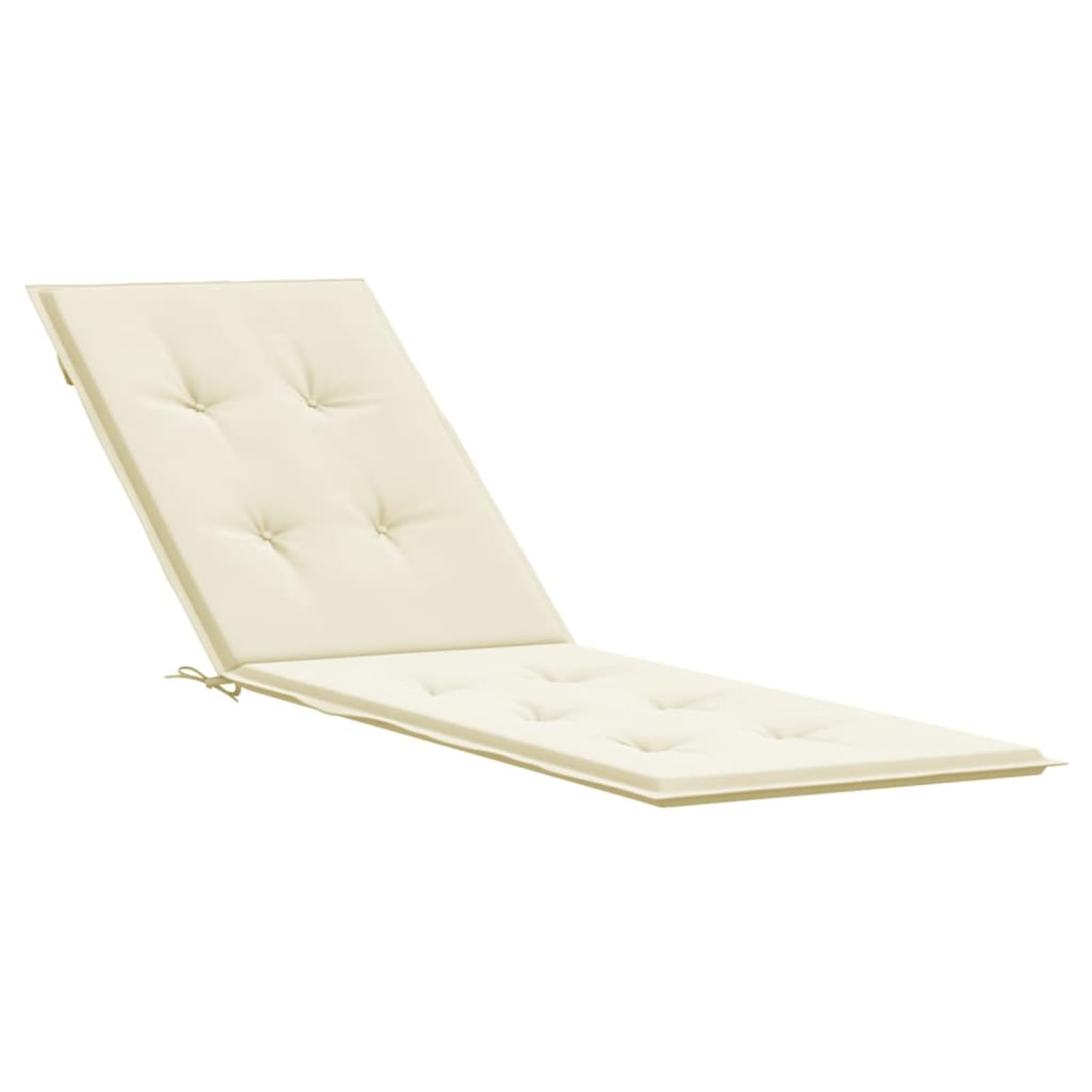 Gecheer Cuscino per lettino color crema (75+105) X50X3 cm Materassino per lettino da giardino, cuscino decorativo per panca esterna