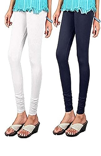 Image of Ultra Soft Cotton Slim fit Solid Color Attractive Casul wear Leggings for Womens - Pack of 2 pcs