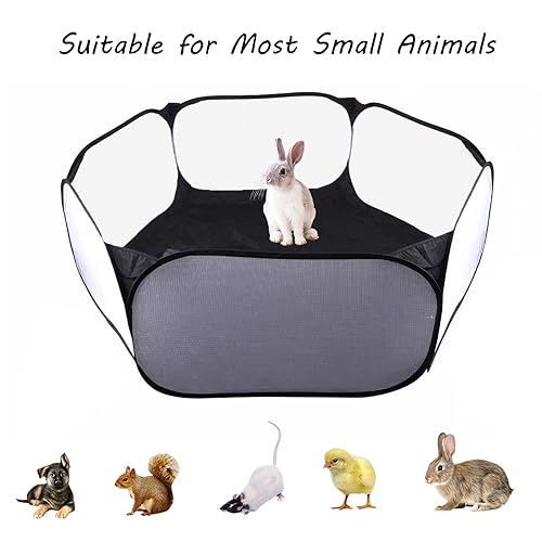 Sheldamy A002 Small Animals Playpen, Portable Pop-Up Open Interactive Pet Tent, Indoor Outdoor Fence For Rabbits thumb #2
