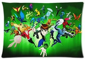 Hot Cartoon Ben 10 Ben Gwen Max Tennyson Pillowcases Custom 20"x30" Two Sides Cool Comfortable Pillow Case