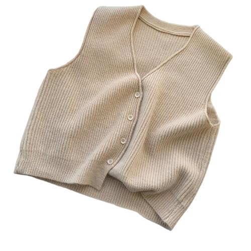 Image of Beralst Women's Button Front V Neck Sleeveless Knit Sweater Vest