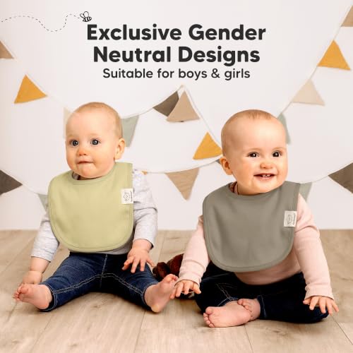 Image of KeaBabies 8-Pack Organic Baby Bibs for Drooling and Teething (Icelandic) | Soft Cotton Bibs for Baby Girl, Boy, Extra Absorbent, Easy to Clean & Put On, Toddler, Newborn, Infant 0-24 Months