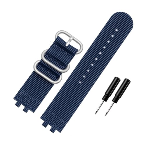 Bracelet montre nylon ajustable 24mm noir waterproof pour canvas band
