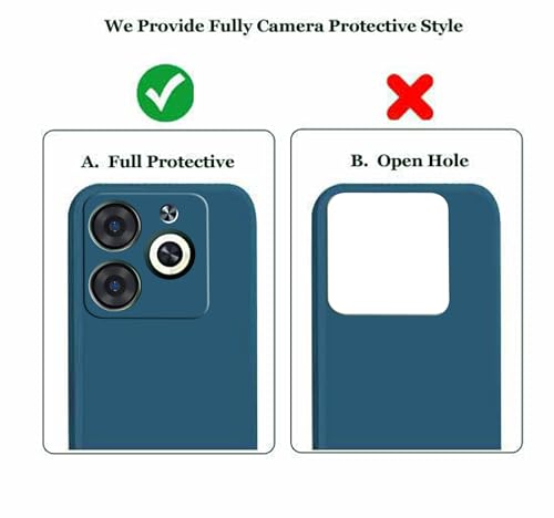 Image of A rtistque Liquid Silicone Back Cover Case for Infinix Smart 8 5G Shockproof TPU Soft Flexible with Camera Protection - Blue