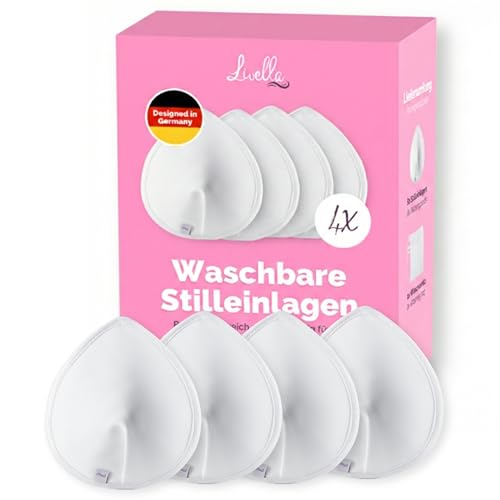 Livella 4er Stilleinlagen waschbar – saugstark, weich & mehrfach verwendbar