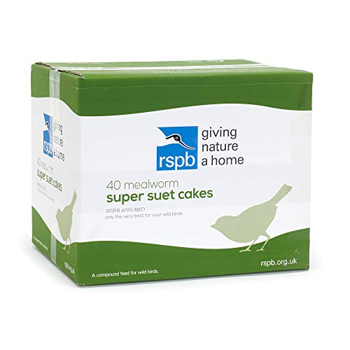 RSPB Bumper Box of 40 Mealworm Super Suet Cakes 320G