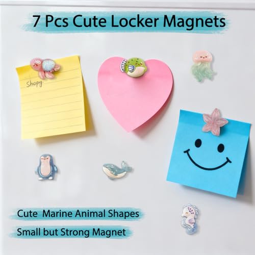 7 imanes decorativos para refrigerador en forma de animales marinos miniatura 6