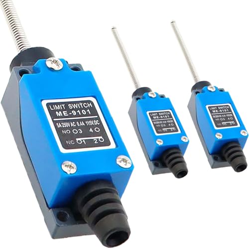 Uxcell ME-9101 Limit Switch With Flexible Coil Spring Rod - 1NC+1NO For CNC, 3D Printers, Doors