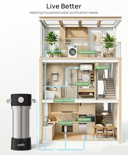 Whole House Water Filter Stainless Steel Housing with Pressure Gauge - image 8