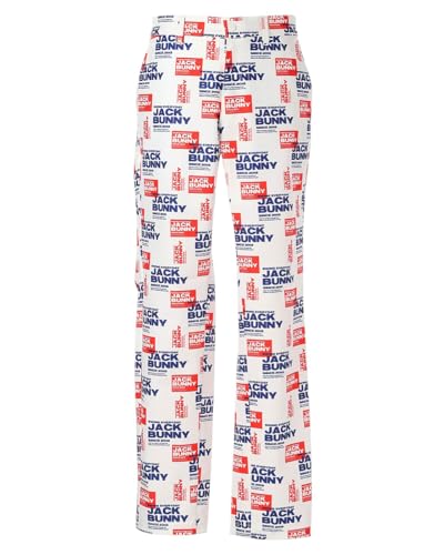 [ジャックバニー] メンズ ロングパンツ (総柄・吸湿速乾) / ゴルフ / 262-5231713 031_ホワイト 5 [L]