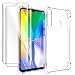 Produktbild HYMY Hülle für Huawei Y6P + 2 x Schutzfolie Panzerglas -Transparent Schutzhülle TPU Handytasche Tasche Verstärkung an Vier Ecken Case