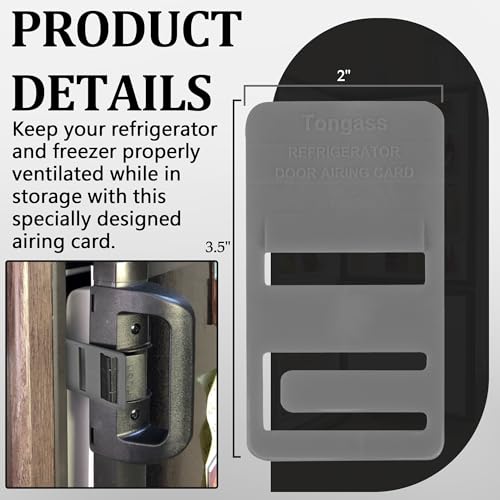 Image of TonGass (2-Pack, Grey RV Refrigerator Airing Device Service Kit | Exact Replacement Door Prop Clip Compatible with Dometic Model DM26XX and DM28XX (6-8 Cubic feet Model)