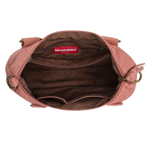Image of Y2K Purses Hobo Bags for Women Roomy Washed Leather Handbags with Crossbody Strap