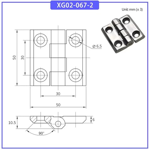 Charnière pliante en acier inoxydable 304 épais et durable XG02 - 3