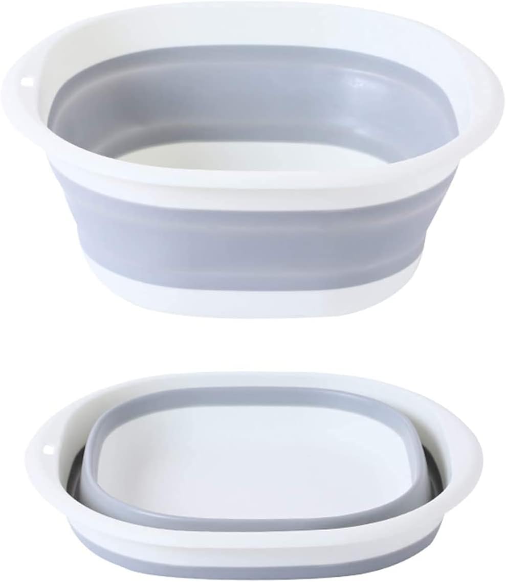 160oz Collapsible Washing Up Bowl Square Wash Bowl Caravan Basin Collapsible Washing Bowl with Handles Folding Basin Hand Washing Bowl Portable Wash Up Bowl for Outdoor Travel Camping Hiking - Medium
