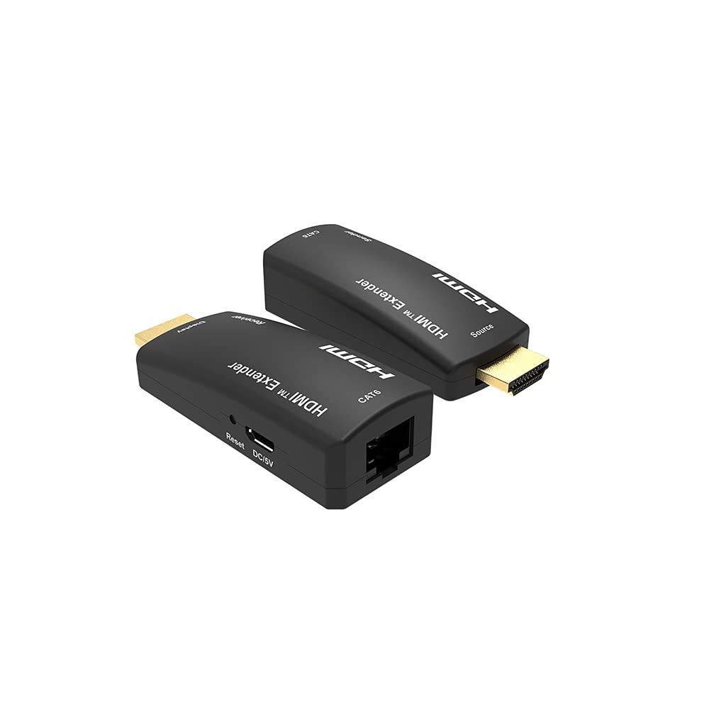 PremiumCord Rallonge HDMI vers câble Cat5e/6 50 m - Full HD 1080p - Connecteurs plaqués Or - Couleur : Noir