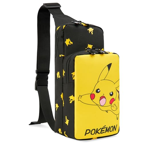 Pokemon Fashion Waist Packs for Kids Teenagers Crossbody Bag Chest Bag Adjustable Strap Travel...