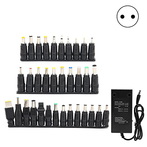 Dpofirs Adaptateur d'alimentation 100 W CA vers CC, Chargeur Universel de Convertisseur de Transformateur de Commutation Réglable Multi-Tension avec 34 Connexions CC pour Presque (UE110-240V) Cover