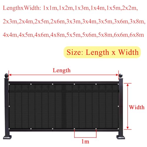 Toldo rectangular exterior de 3x8 m negro y blanco con ojales para jardín 3