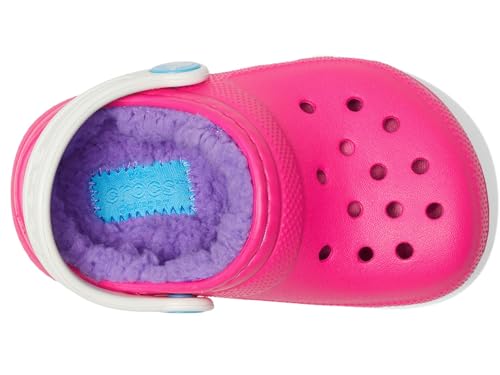 Crocs Classic Lined Clog, Intensives Rosa/Mehrfarbig, Kleinkind, EU 19-20 – Ansicht 2