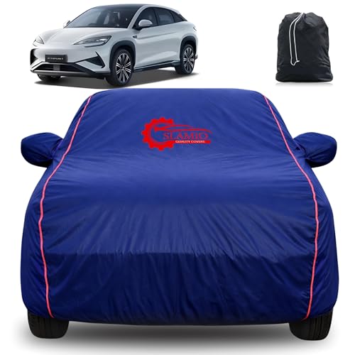 Image of 100% Waterproof Car Cover for BYD Sealion 7 | All-Weather, Dustproof & UV Protection | Heavy-Duty 3-Layer Fabric | Custom Fit with Mirror & Antenna Pocket | Navy Blue