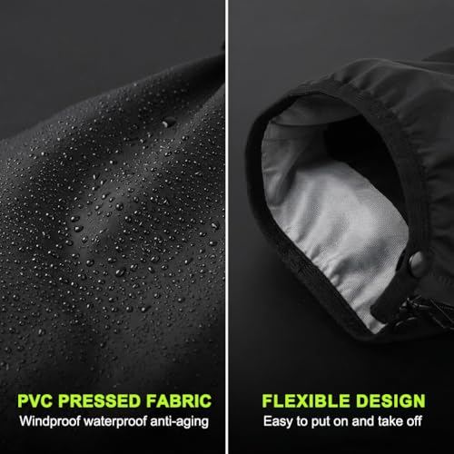 Image of PALAY Waterproof Rain Shoe Covers Reusable Protective Shoe Covers with Non Slip Sole Elastic Fit Zipper Design for Monsoon Commuting Cycling Outdoor Use, Black, S