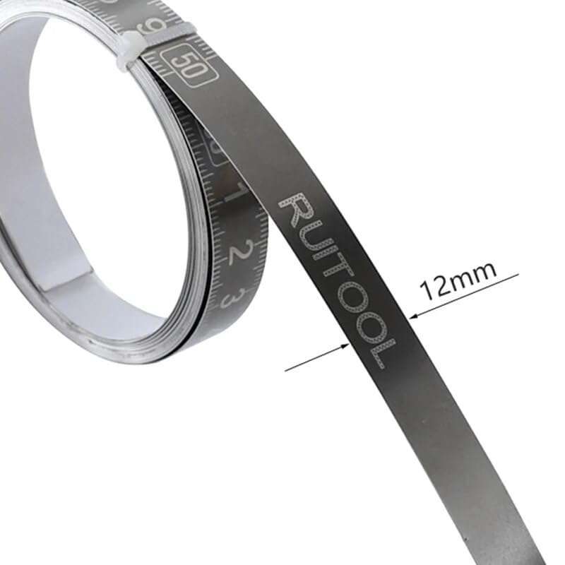 Cinta métrica adhesiva de acero inoxidable 1-3 m miniatura 4