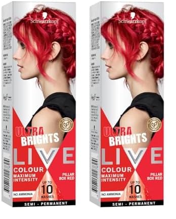 Schwarzkopf LIVE Colour Ultra Brights Pillar Box Red 75ml (Pack of 2)
