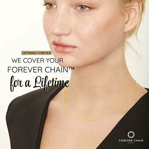 KISPER 24k Gold Snake Chain Necklace – Thin, Dainty, Gold Plated Stainless Steel Jewelry for Women & Men with Lobster Clasp, 20” - Image 5