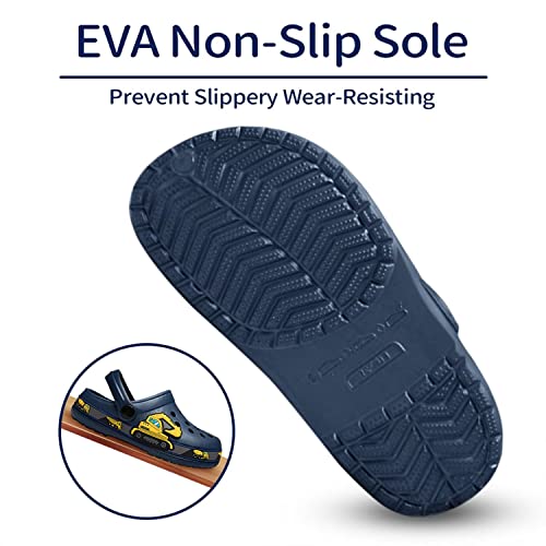 Ohsnmaksl Toddler Clog Slippers Garden Sandals Slip On Shoes Water Shoes Sneakers Cartoon Slides For Boys And Girls Children Beach Pool Shower21-X-Ddx-Navy-02-300 #TOP5