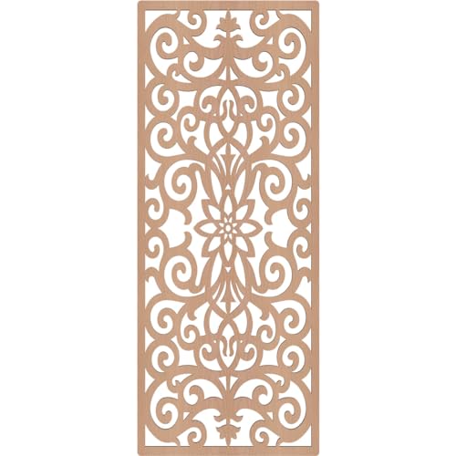 Image of Buel Decorative Pierced Fretwork Wood Wall Panels, 17 3 /8 inchW x 44 3 /8 inchH x 3 /8 inchT, Alder